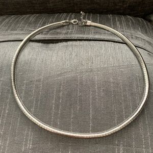 LOT of 2 silver chokers - womans jewelry